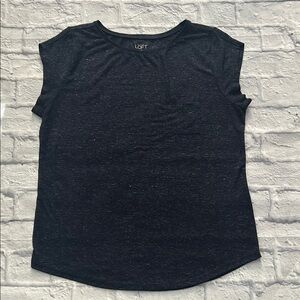 LOFT Women's Navy T-Shirt